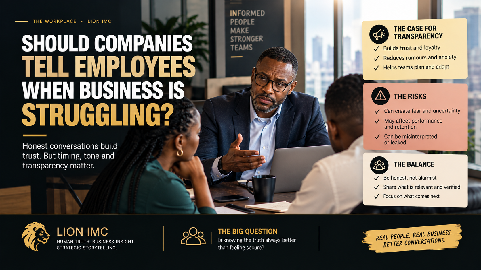Should Companies Tell Employees When Business Is Struggling?