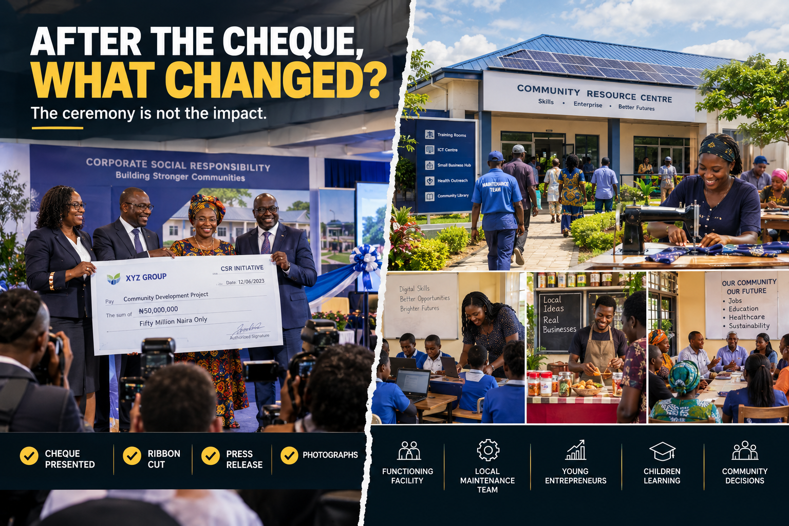 After the cheque, what changed?