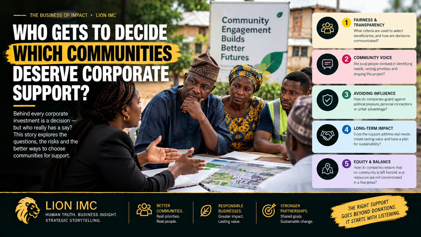 Who gets to decide which communities deserve corporate support?