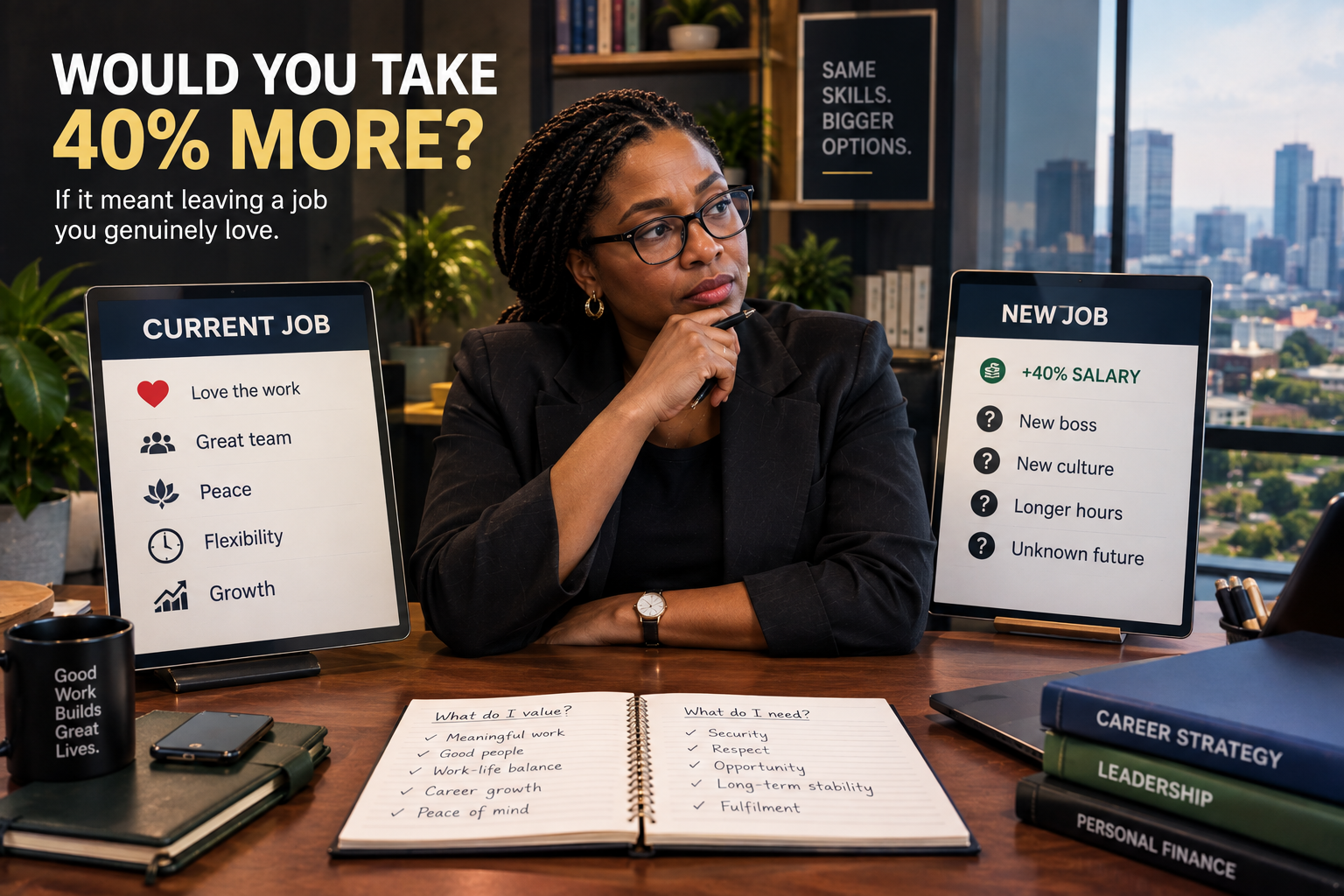 Would you take a 40% salary increase to leave a job you love?