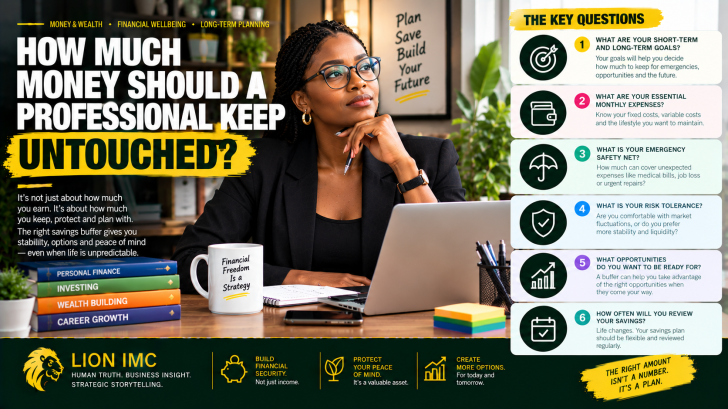How much money should a professional keep untouched?