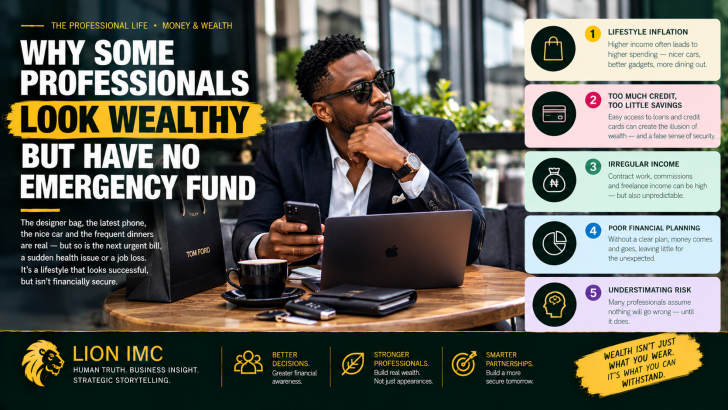 Why some professionals look wealthy but have no emergency fund