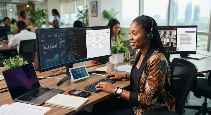 Nigerian professional examining how AI is changing jobs and workplace tasks